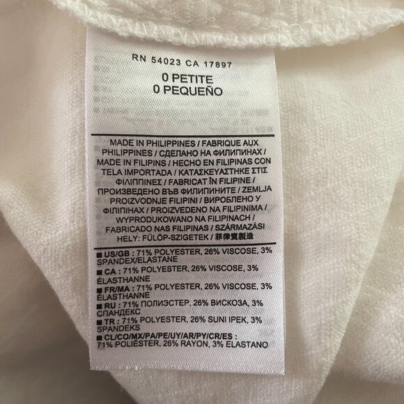 Banana Republic Waffle Weave Knit Flare Short Sleeve Dress Size 0P - Picture 12 of 13